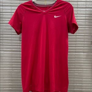 Nike Women's Red V-Neck Top